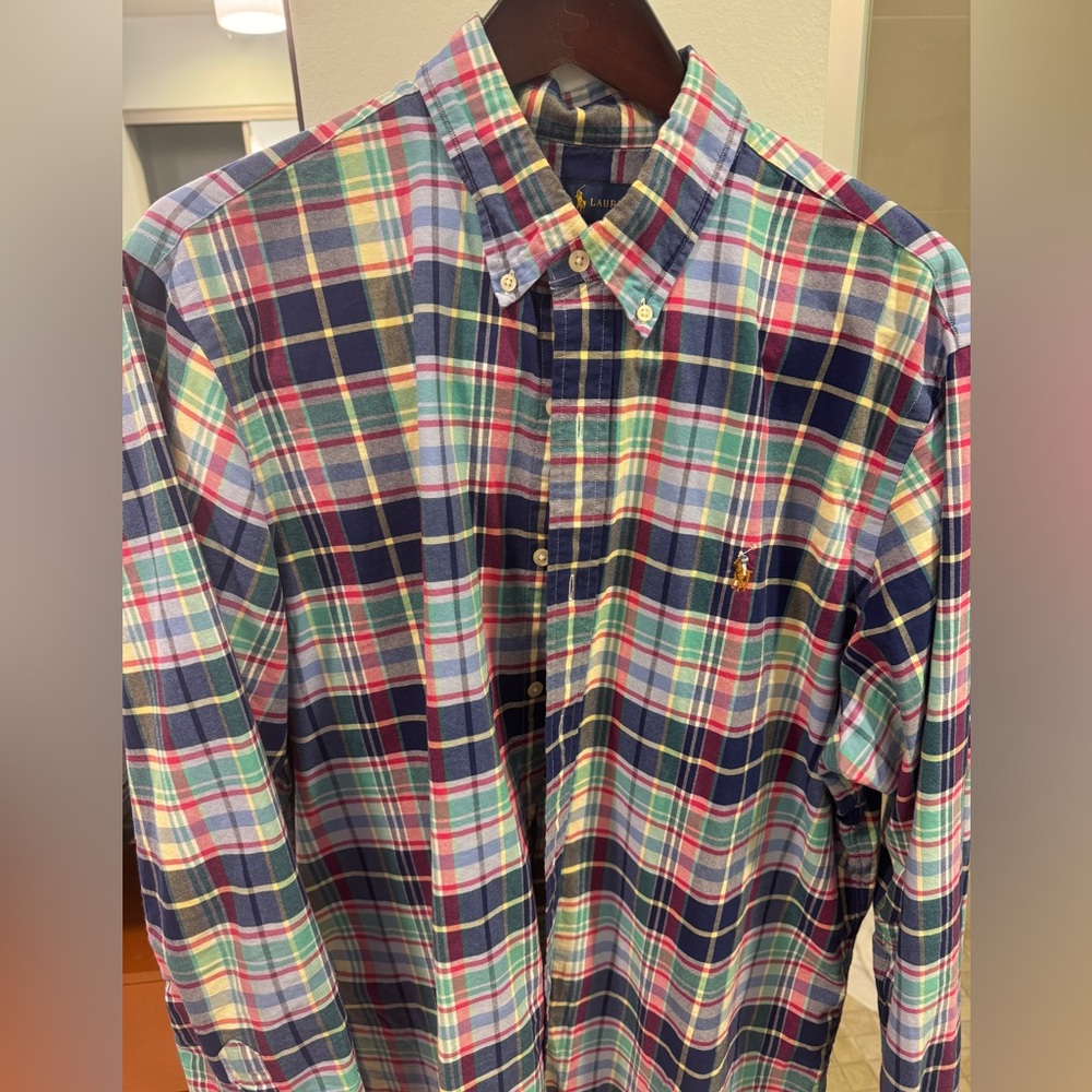 Polo by Ralph Lauren Multicolor Plaid Button-Down Shirt, size XL
